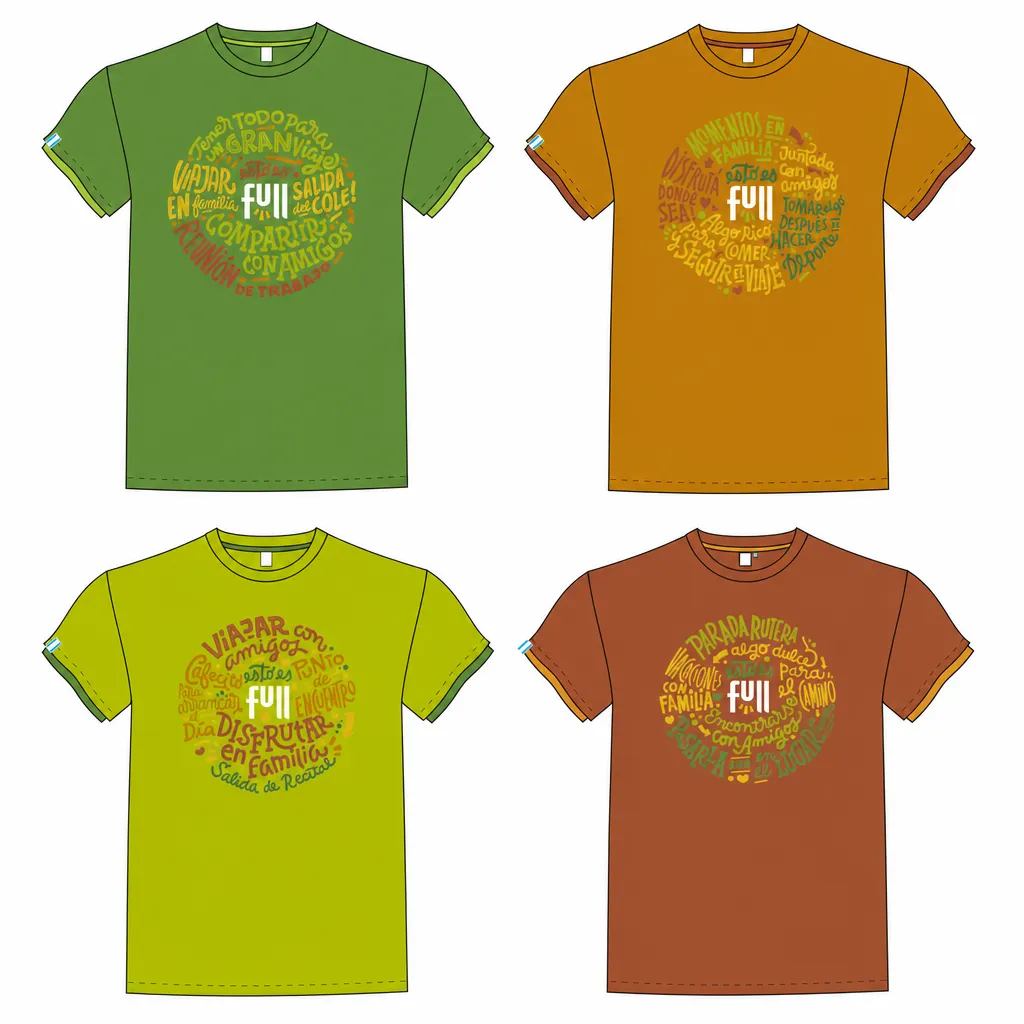 Remera Full Manga Corta Masculina